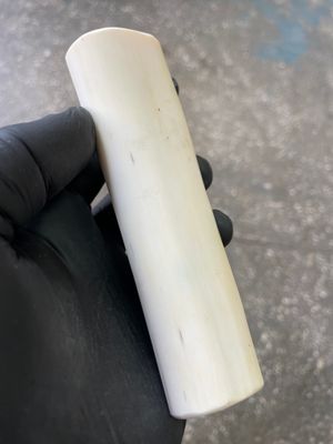 Walrus Tusk Block for Scrimshaw Carving Knife Handle Material 0.44 lb W37