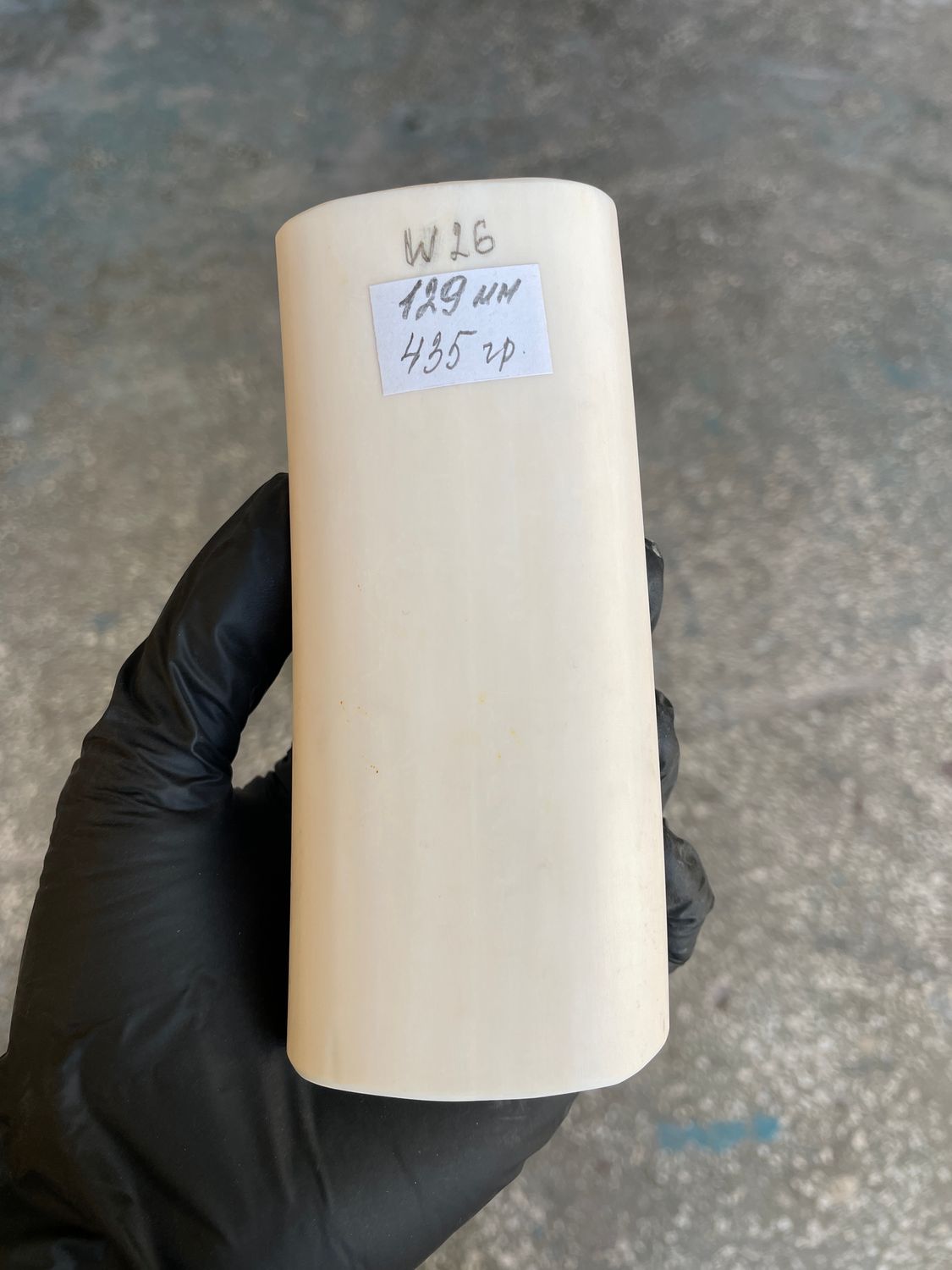 Walrus Tusk Block for Scrimshaw Carving Knife Handle Material 0.95 lb W26
