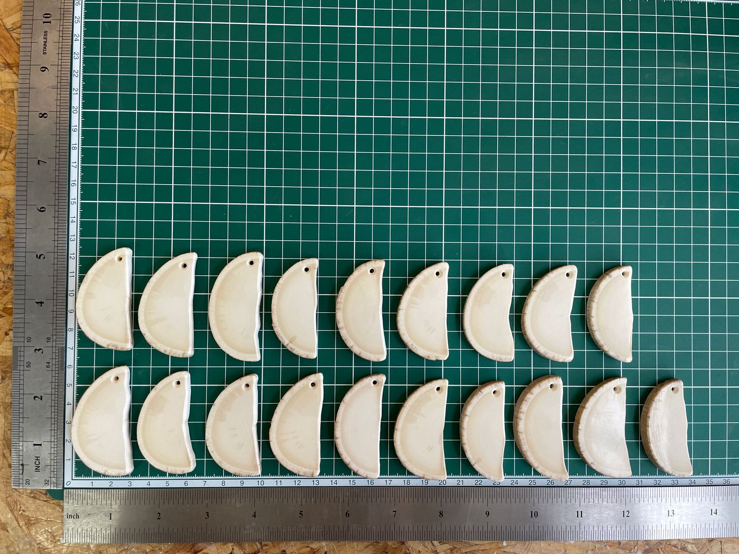 Polished Mammoth Ivory Pendant Blanks - First Grade – 19 Pieces – Scrimshaw &amp; Engraving