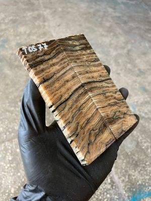 Mammoth Tooth Knife Handle Scales Stabilized Pair 5.31-1.77-0.39 inch TOS77