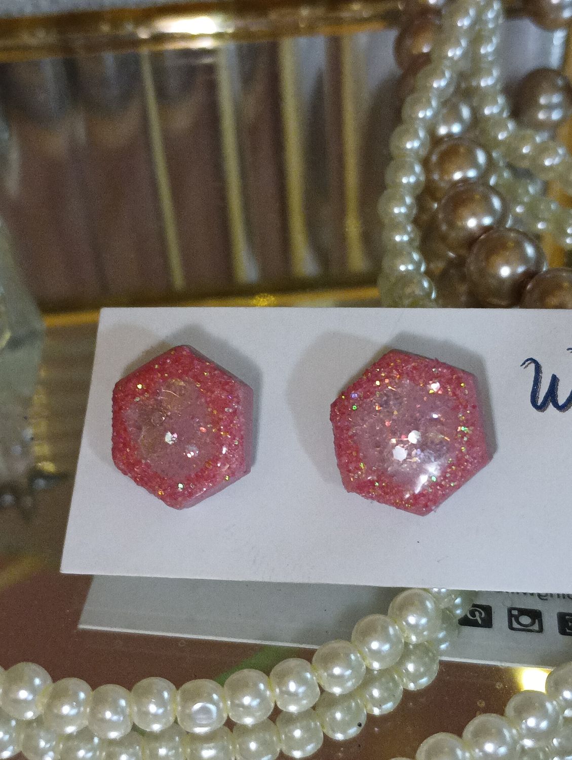 Very Fairy Heather Octagon Stud