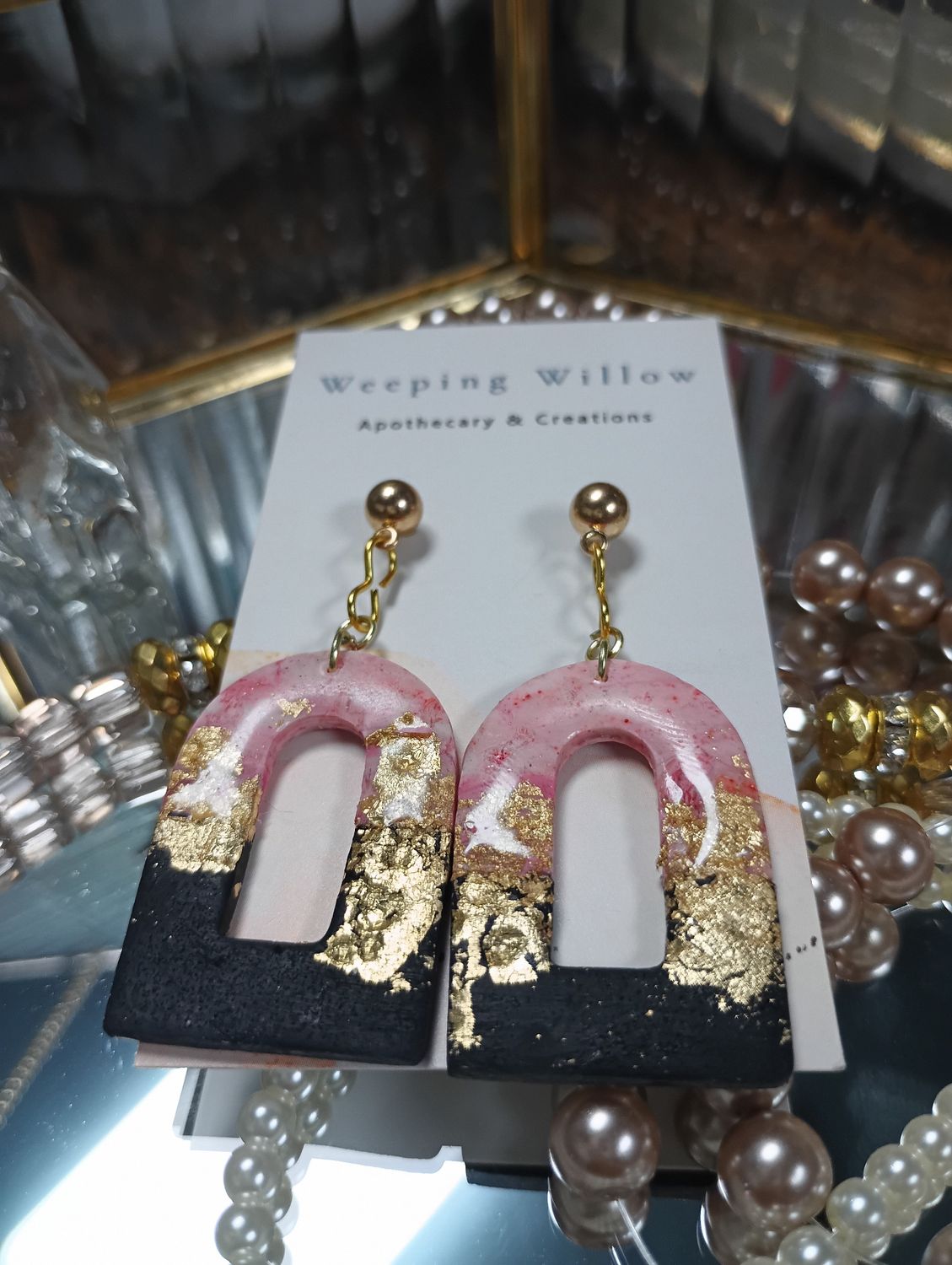 Genevieve&#39;s in &quot;Pretty in Pink meets Black Tie&quot; Dangles