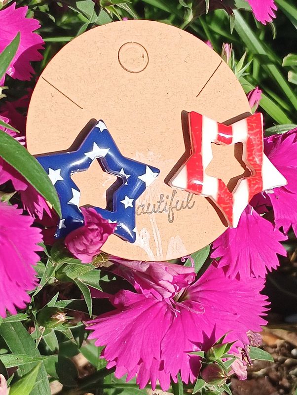 Star Spangled Banner Star Studs