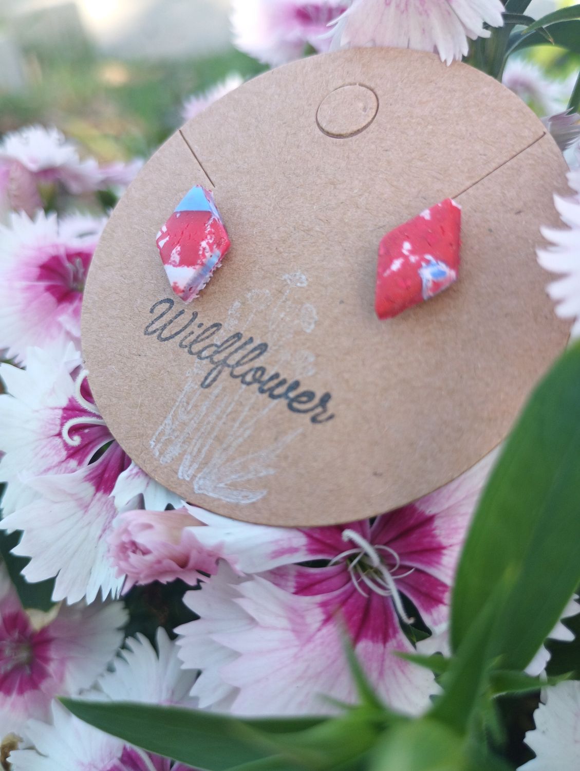 American Bandana Diamond Studs - &quot;Every Pair is Unique&quot;