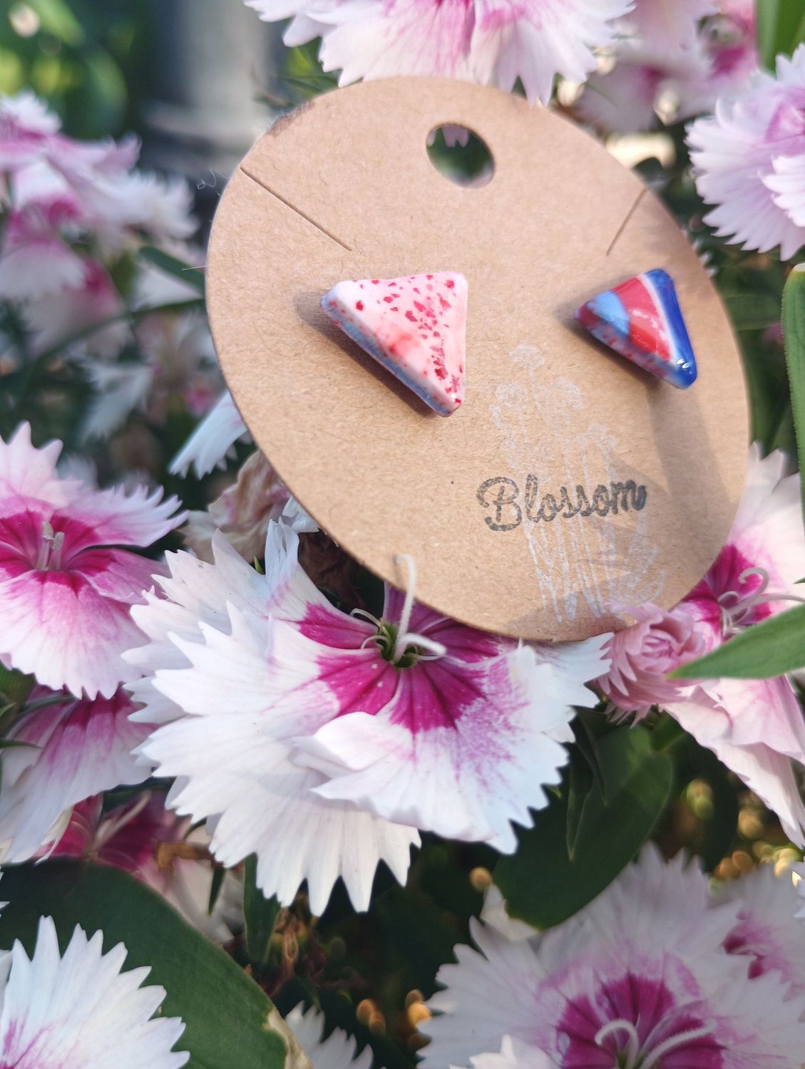 American Bandana Triangle Studs - &quot;Every Pair is Unique&quot;