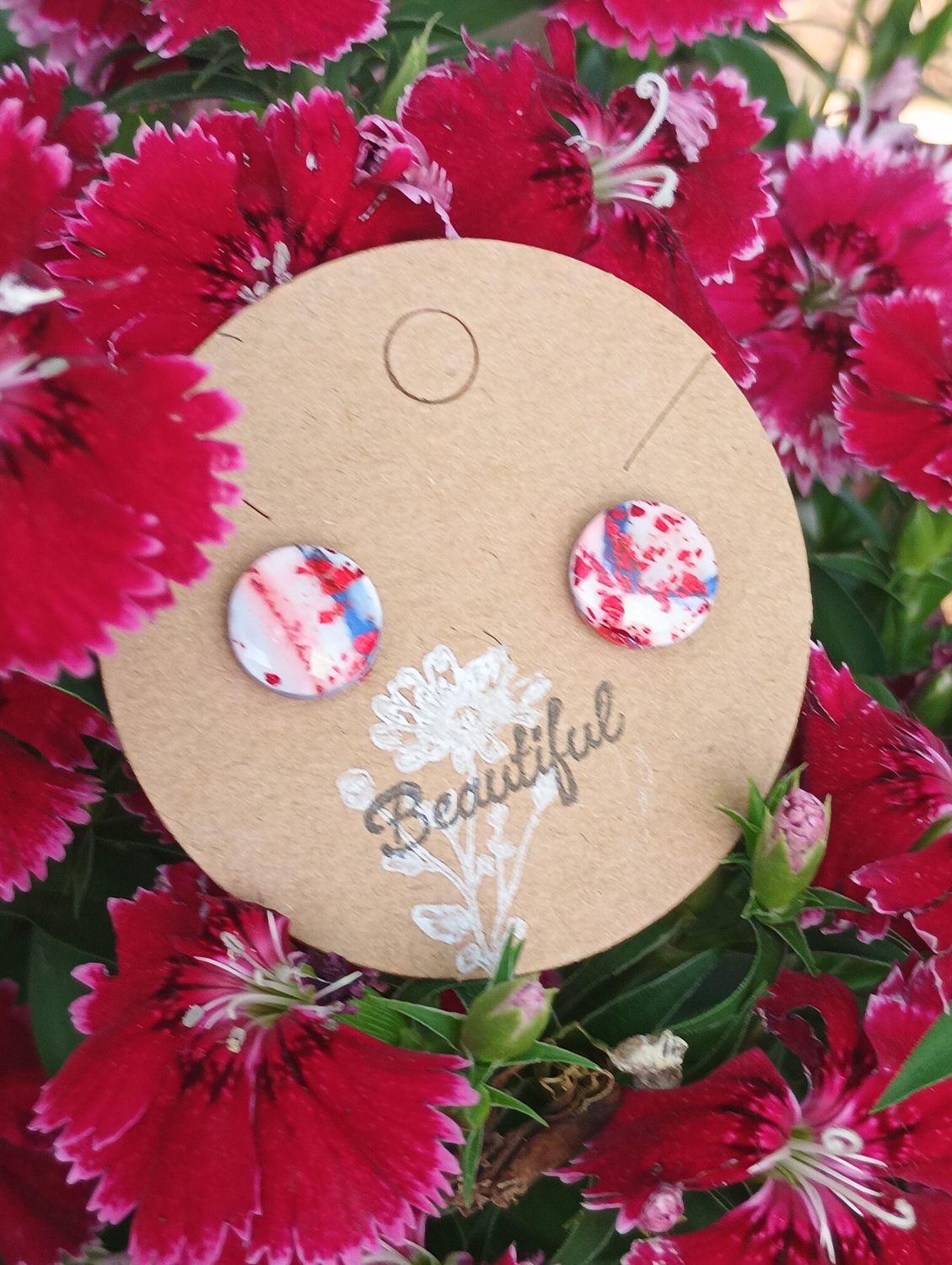 American Bandana Round Studs