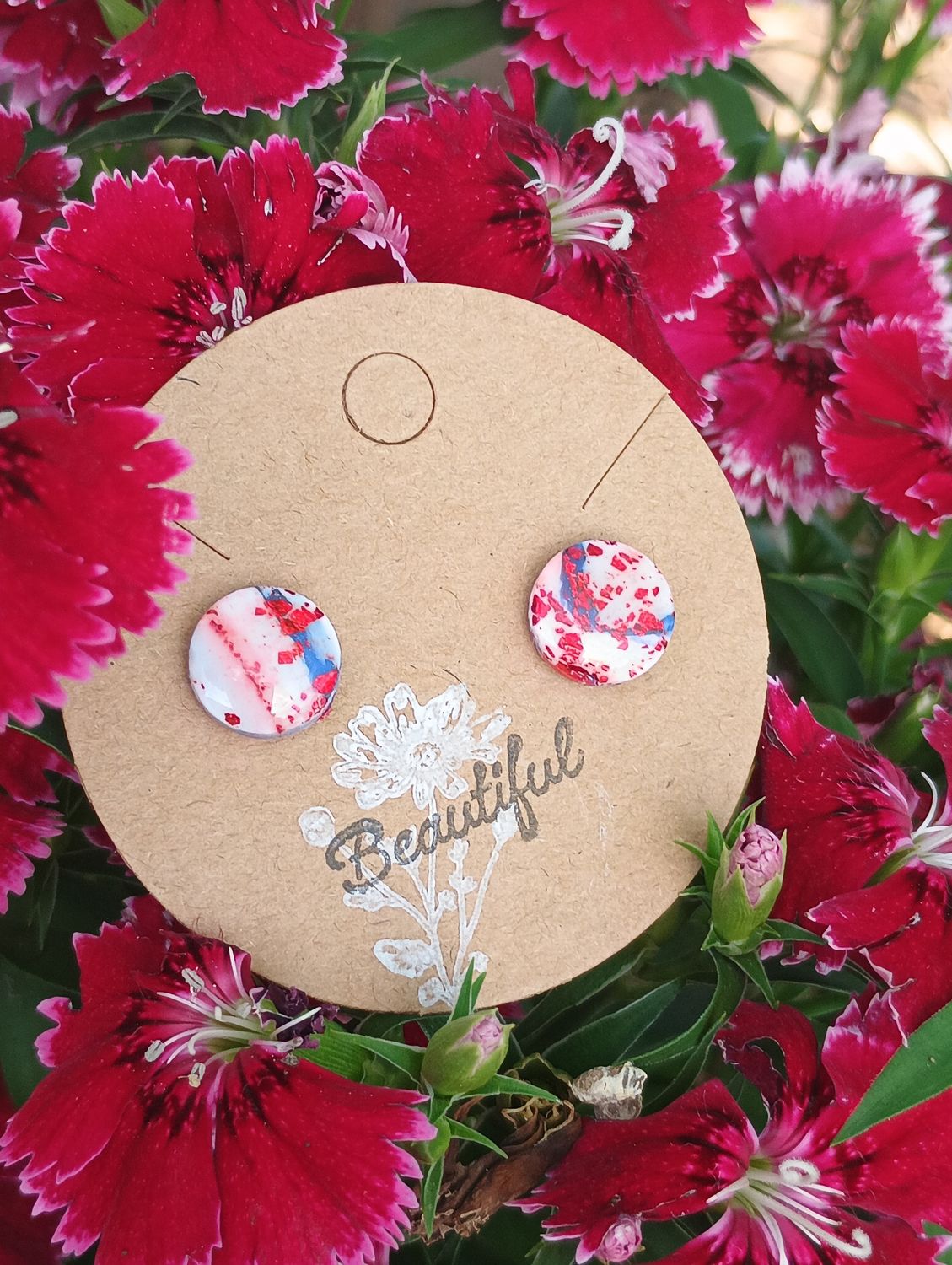 American Bandana Round Studs