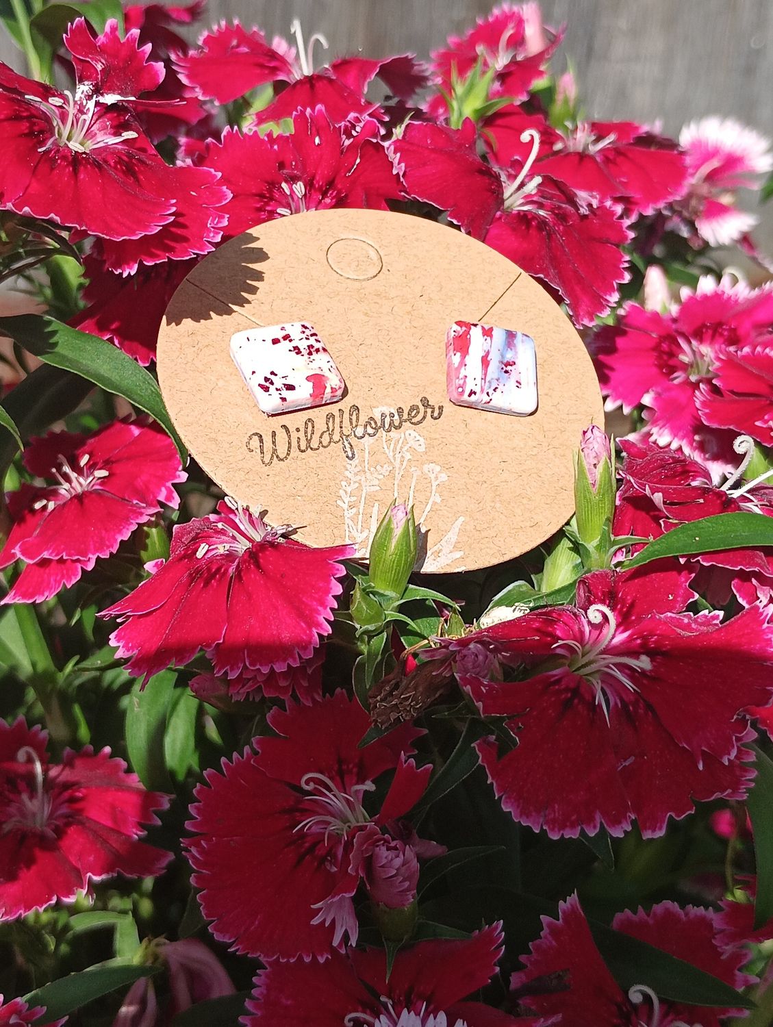 American Bandana Square Studs