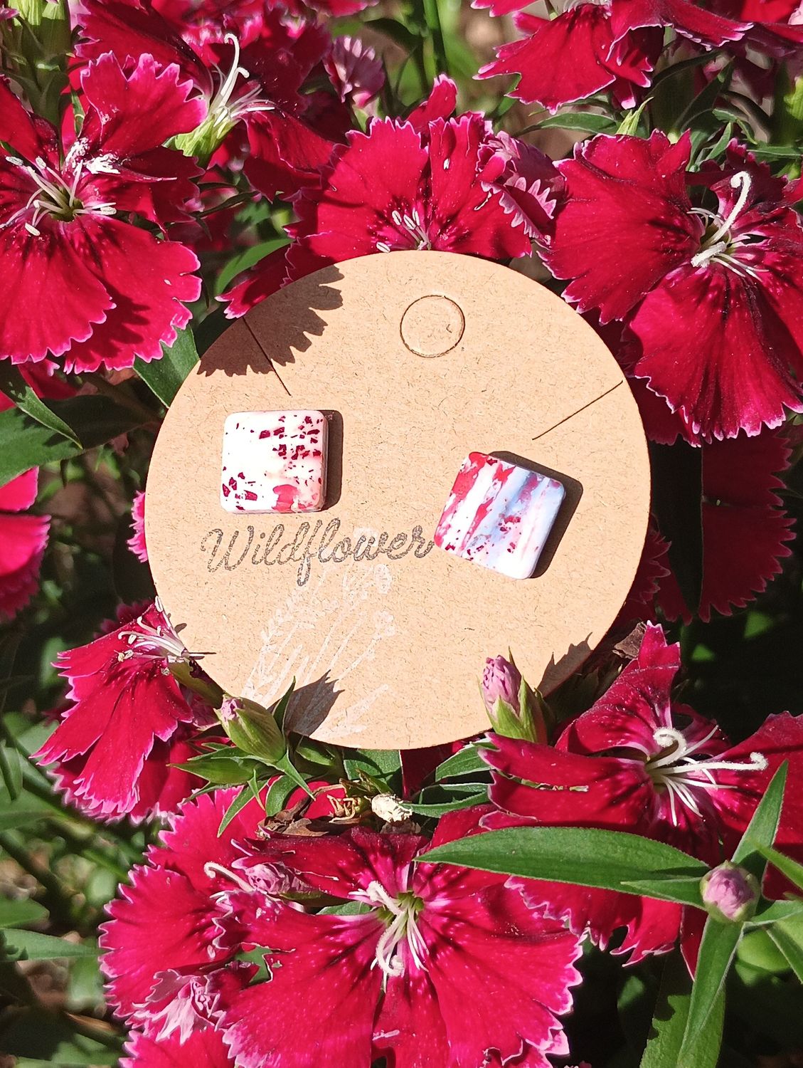 American Bandana Square Studs