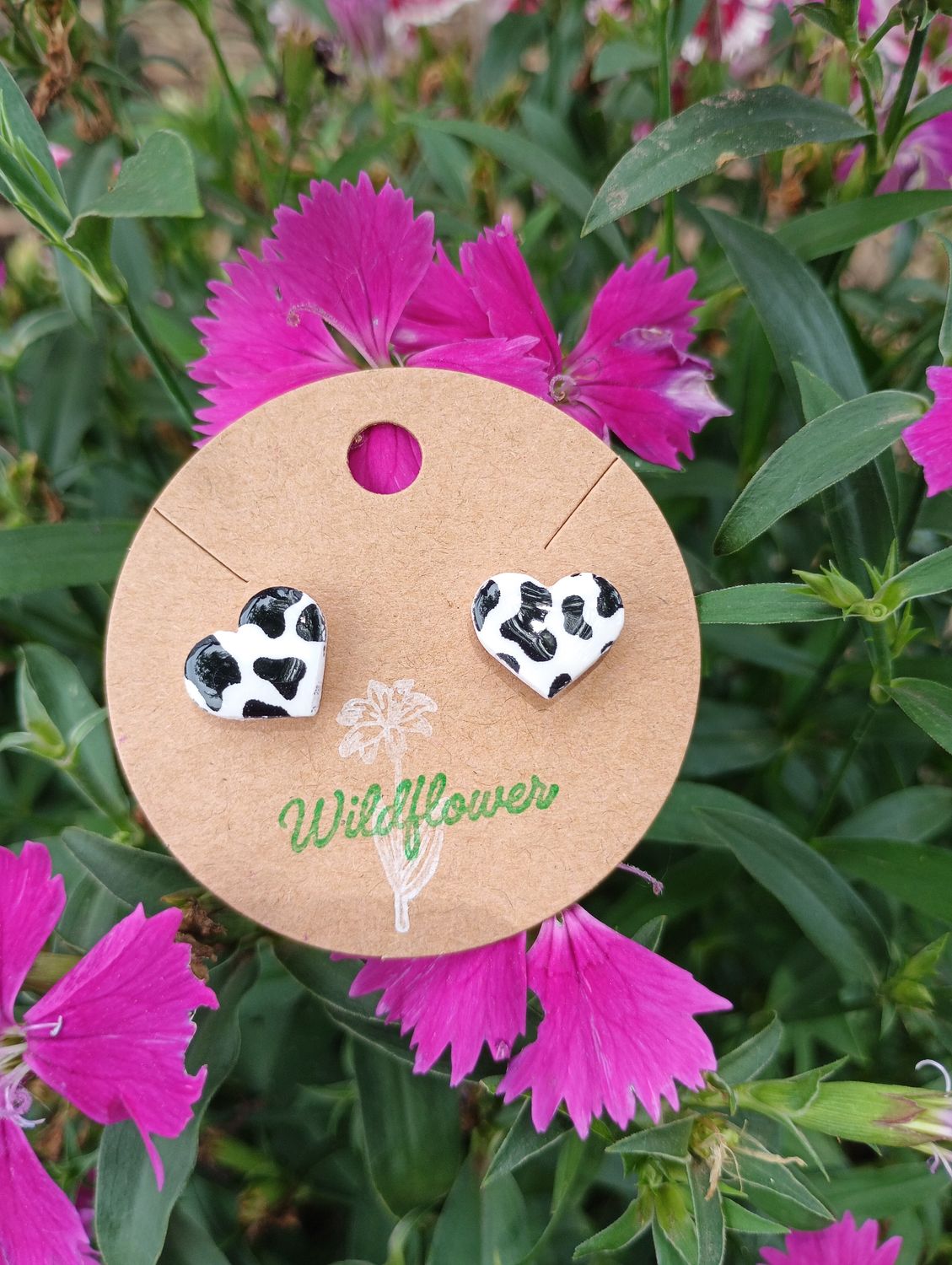 Heart Studs in Cowgirl