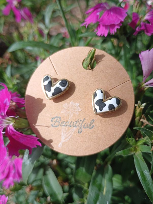 Forever Heart Studs in Cowgirl