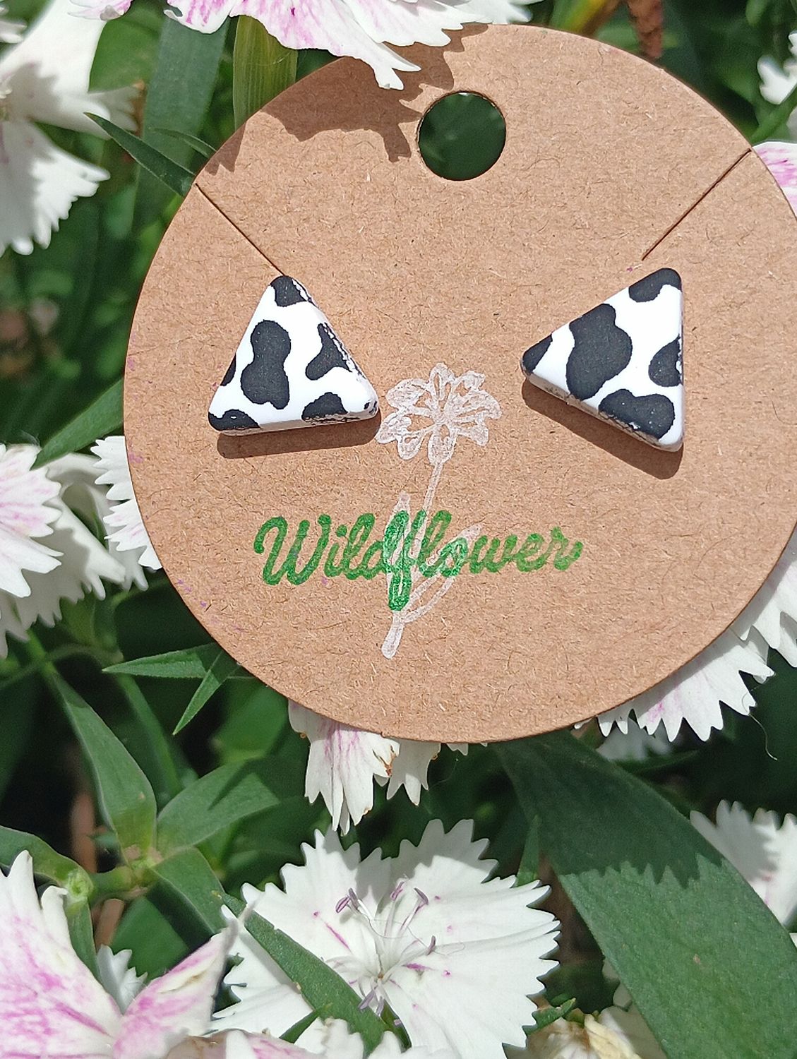 Triangle Studs in Cowgirl