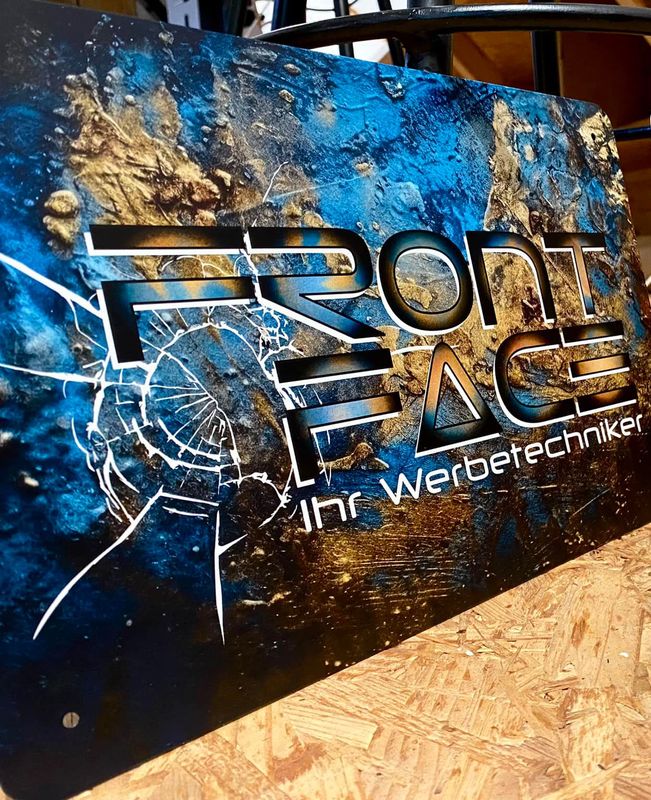 Blechschild mit Logo ink. Design