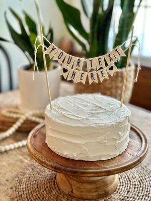 Custom Canvas Cake Bunting - Choose your text