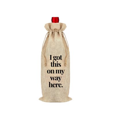 Burlap Wine Gift Bag