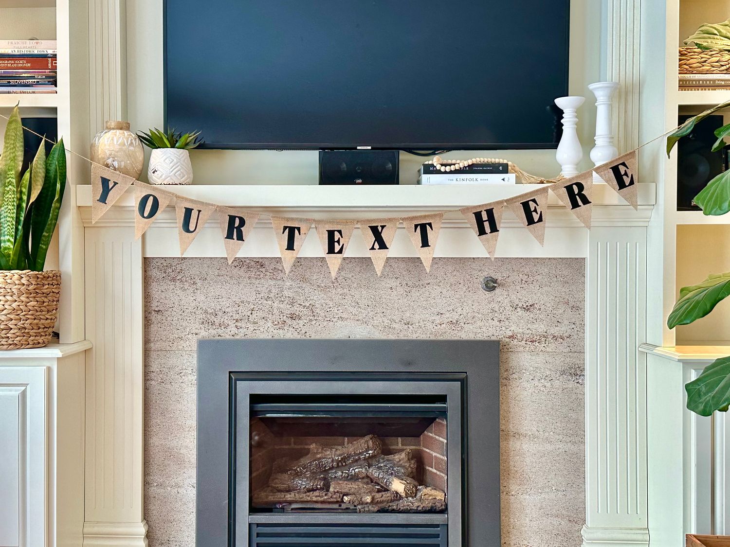 Custom Burlap Bunting - Choose your text