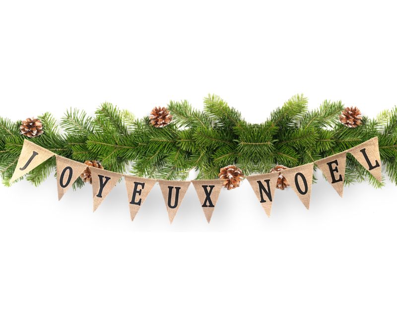 Guirlande en toile de jute &quot;Joyeux Noel&quot; (Collection des fêtes)