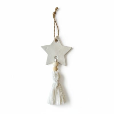 Clay Star Ornament with tassel