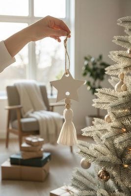 Clay Star Ornament with tassel