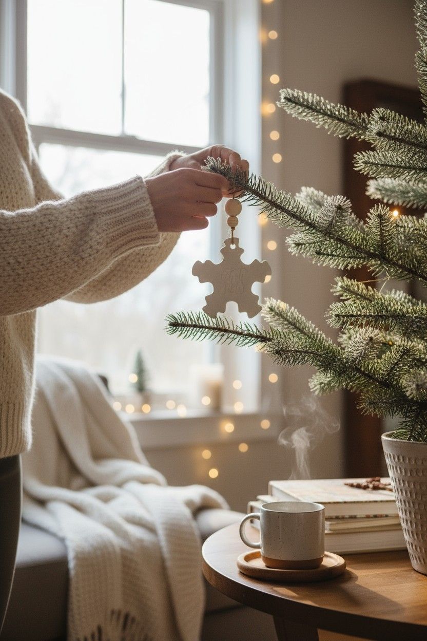Clay Snowflake Ornament (Let it snow)