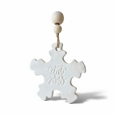 Clay Snowflake Ornament (Let it snow)