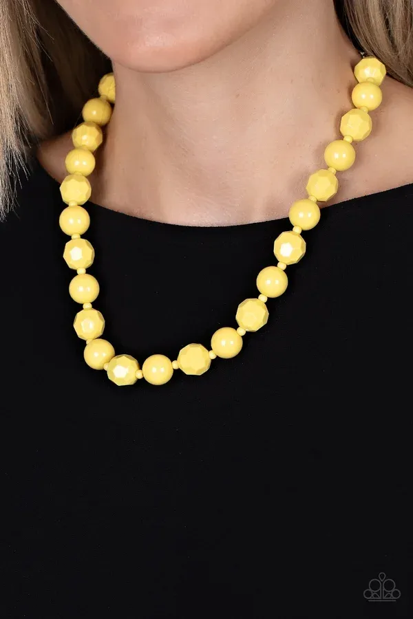 ​Popping Promenade - Yellow Necklace