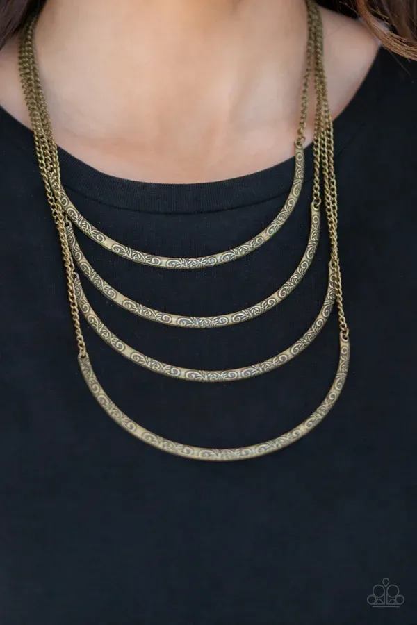 It Will Be Over MOON - Brass Necklace