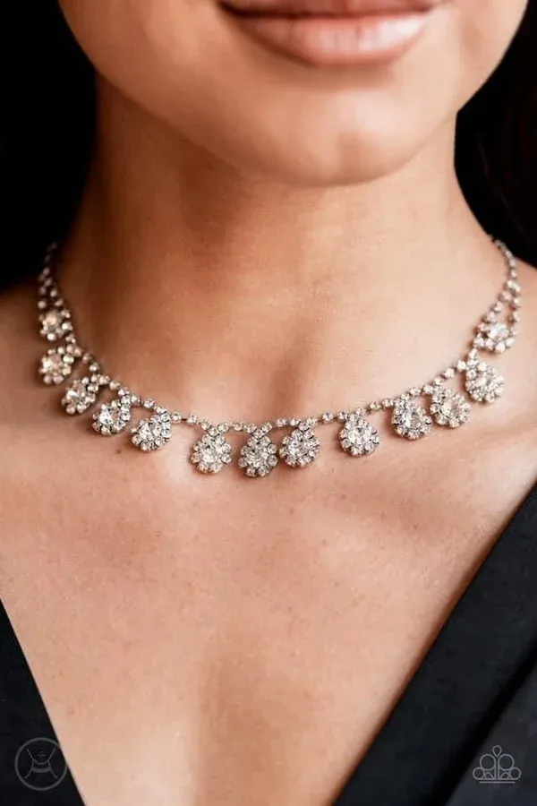 Princess Prominence - White Choker Necklace