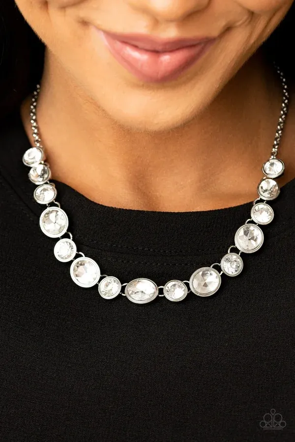 Girls Gotta Glow - White Necklace