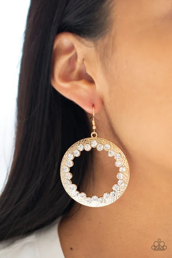 Gala Glitter - Gold Earring