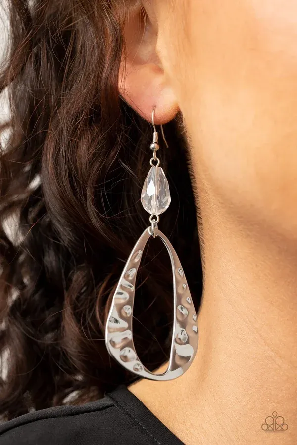 Enhanced Elegance - White Earring