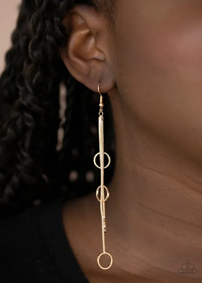 Full Swing Shimmer - Gold Earring