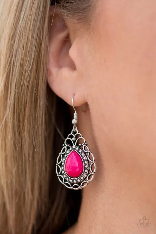 Flirty Finesse - Pink Earring