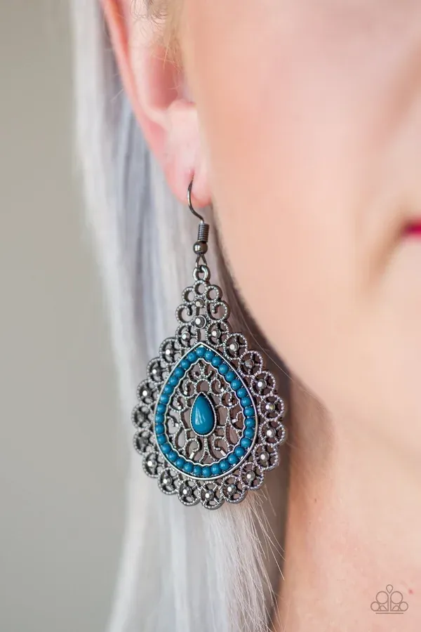 Carnival Courtesan - Blue Earring