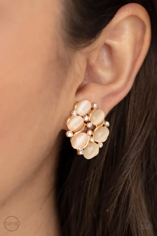 ​Row, Row, Row Your YACHT - Gold Clip-On Earring