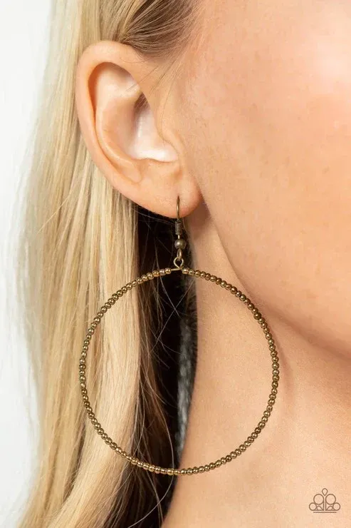 Basically Beaded - Brass Earring