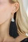 Tassel Temptress - Black Earring