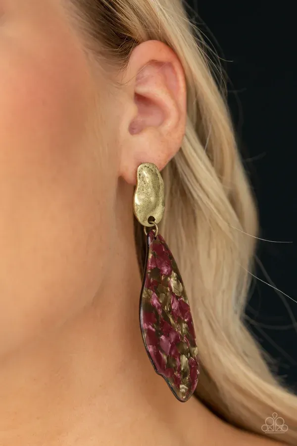 Fish Out of Water - Brass Earring
