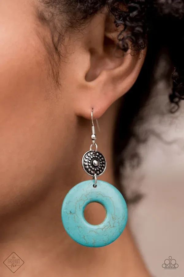 ​Earthy Epicenter - Blue Earring