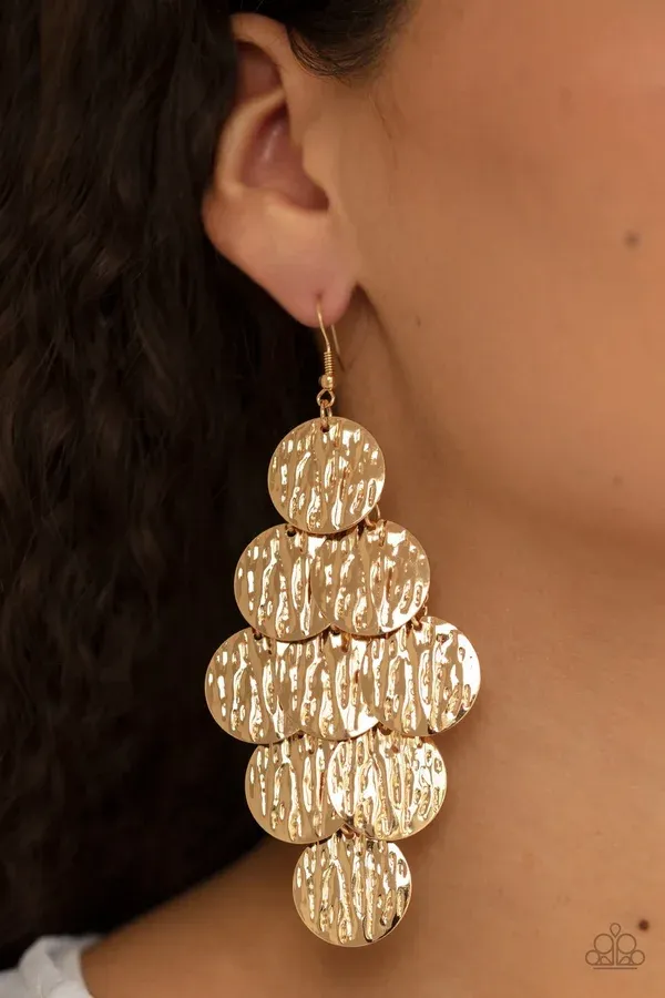 Uptown Edge - Gold Earring