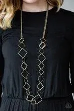 Backed Into The Corner - Brass Necklace