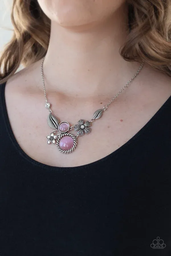 Exquisitely Eden - Pink Necklace