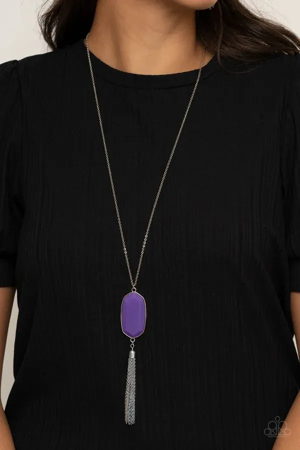 Got A Good Thing GLOWING - Purple Necklace