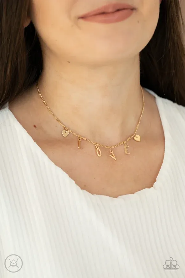 Love Conquers All - Gold Choker Necklace