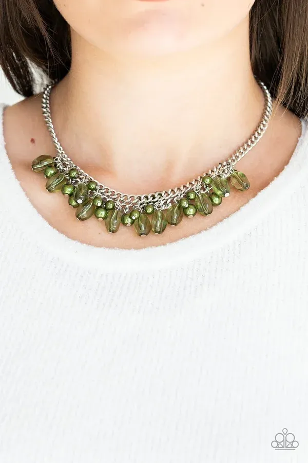 5th Avenue Flirtation - Green Necklace