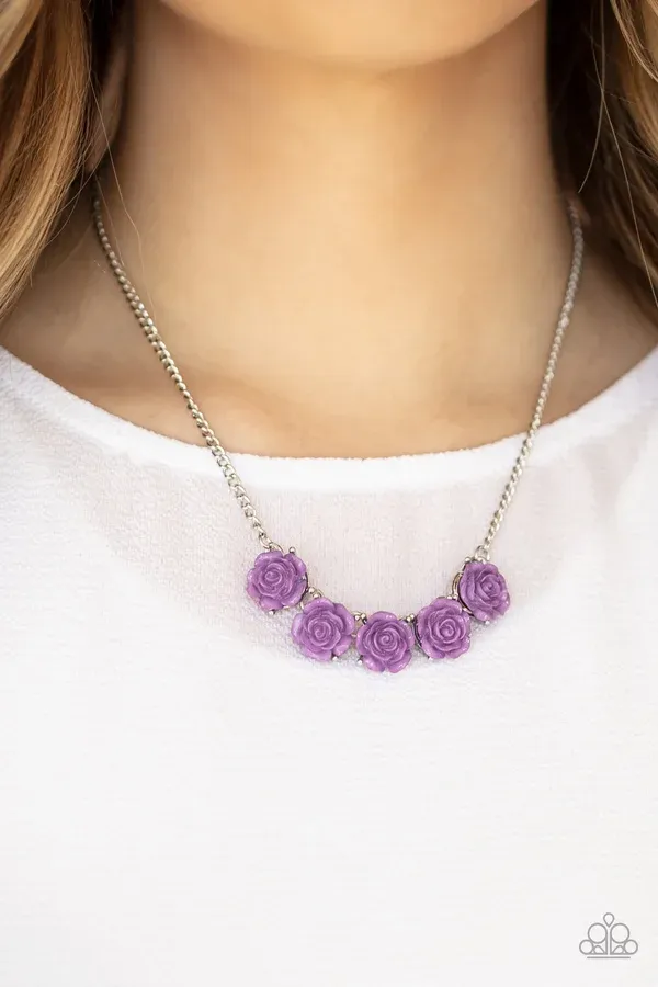 Garden Party Posh - Purple Necklace