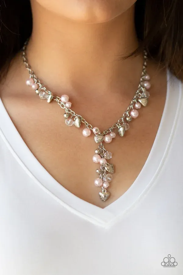 Vintage Heartthrob - Pink Necklace.