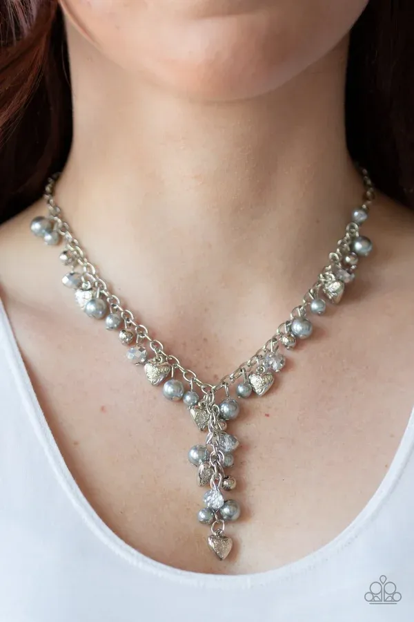 Vintage Heartthrob - Silver Necklace