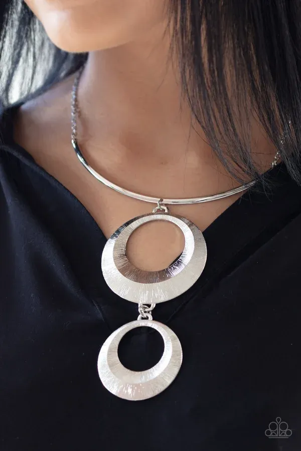 Egyptian Eclipse -Silver Necklace