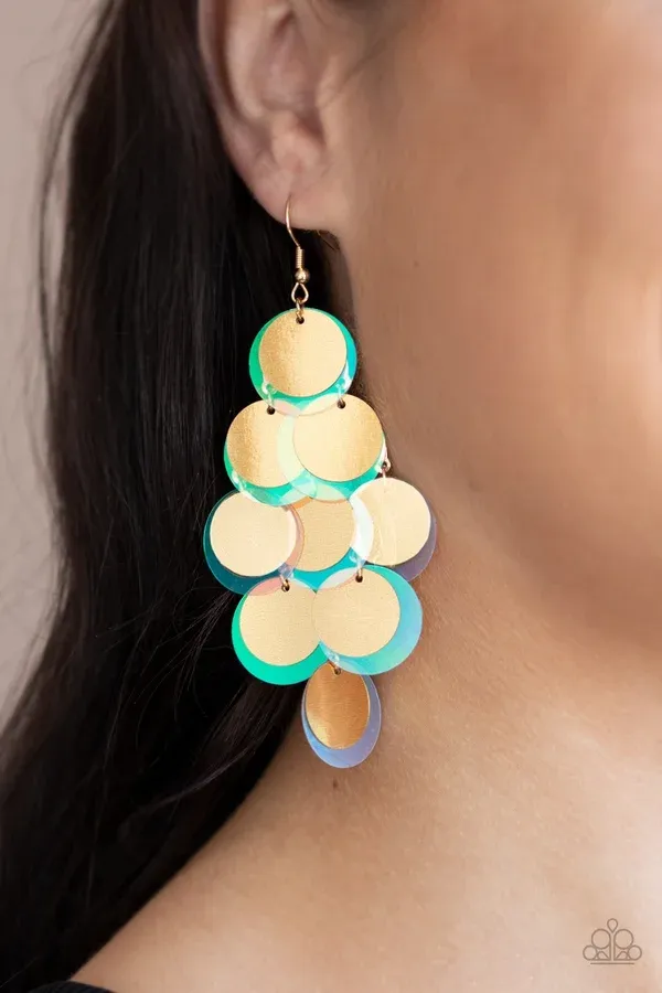 Sequin Seeker - Gold Earring